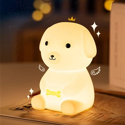 Næturljós fyrir hvolpa og kanínu: Squishy, ​​Glowy, Full of Love